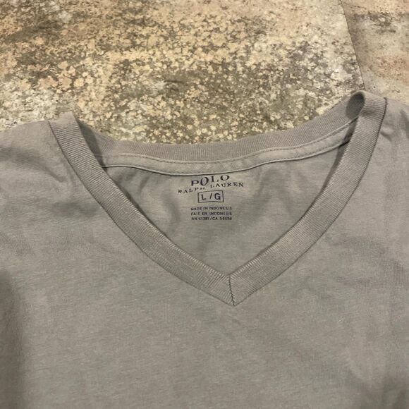 polo ralph lauren y2k gray and black t shirt size large - Picture 2 of 6